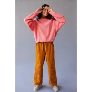 Urban Outfitters BDG Women Quincy Coral Sweatshirt Exposed Seams Fleece S/M